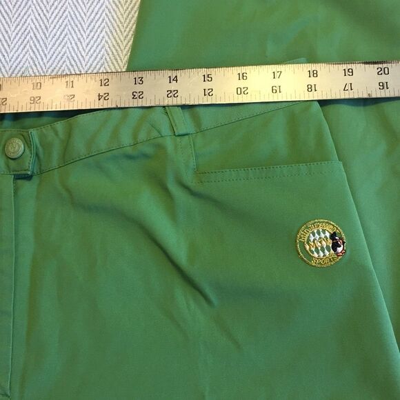 MIN JUNG Crops/Capris Gorgeous Lime w/Stretch Waist 18", Inseam 26" Preworn - Picture 3 of 10